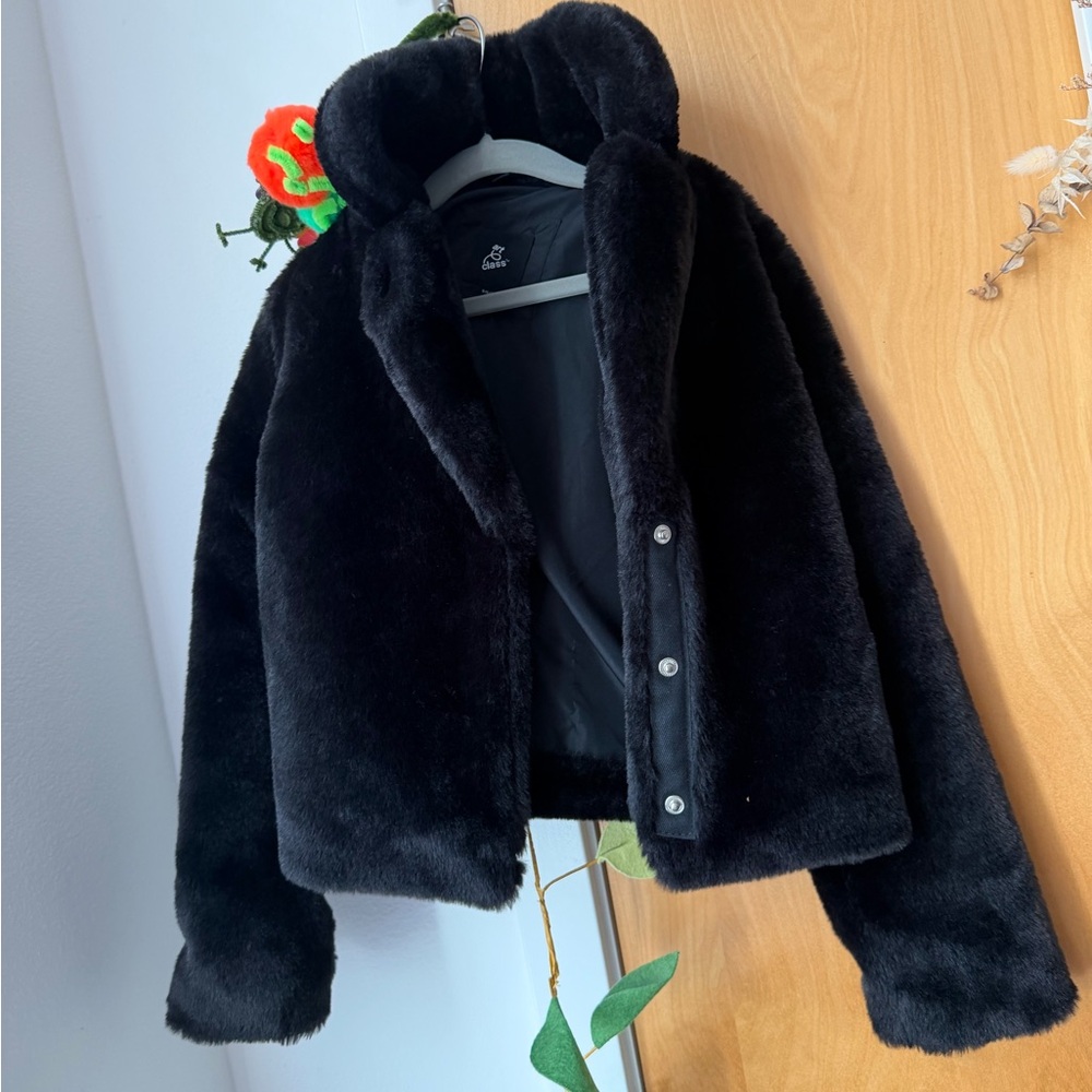 Black Faux Fur Jacket